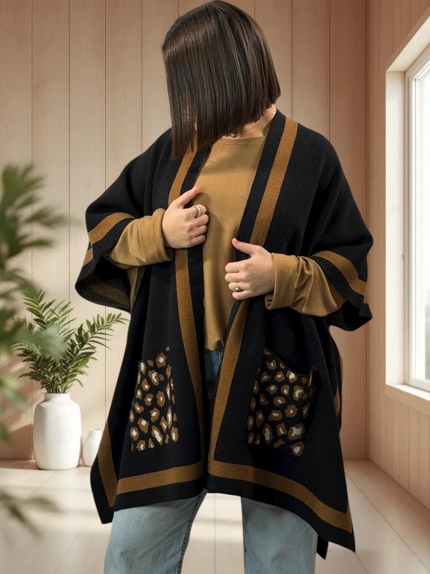 BELLA - GILET OVERSIZE 2 POCHES JUSQU'A LA TAILLE 60