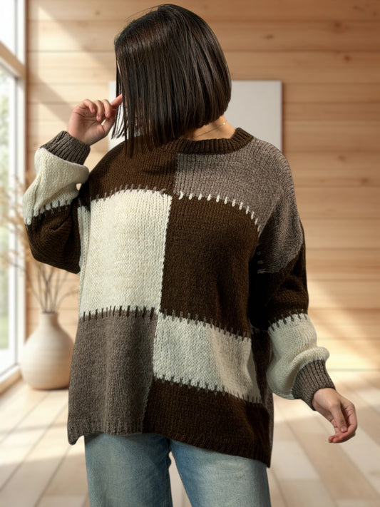 MADO - PULL OVERSIZE TENDANCE JUSQU'A LA TAILLE 48/50