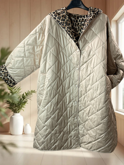 MEGEVE - DOUDOUNE BEIGE AVEC CAPUCHE TAILLE 46/48 A 56