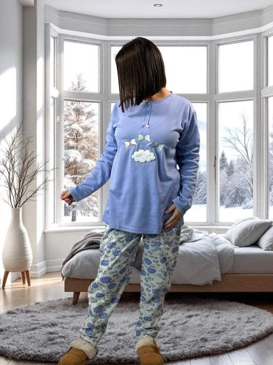 CARLITA - PYJAMA BLEU CHAUD 46/48
