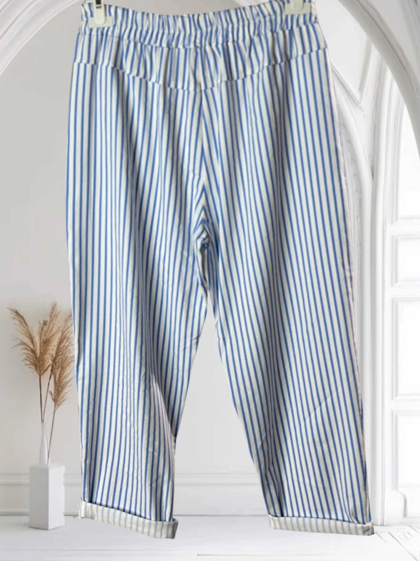 AUBIN - PANTALON SPORTSWEAR A RAYURE BLEUE CIEL TAILLE 46 A 52