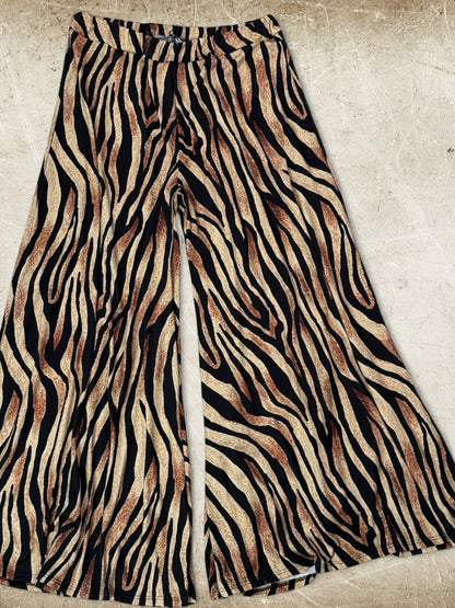 MAXIME - PANTALON PALAZZO MOTIF ANIMALIER TAILLE 46 A 54