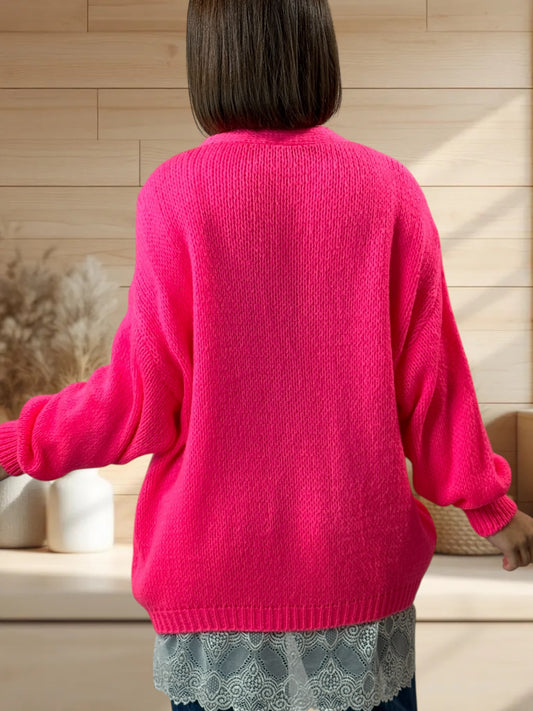NOHA - GILET FUCHSIA JUSQU'A LA TAILLE 48/50