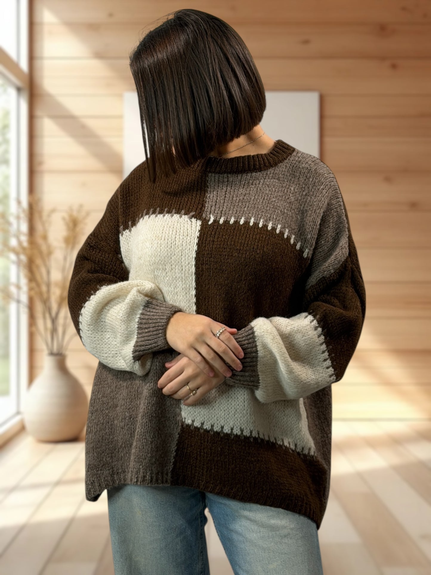 MADO - PULL OVERSIZE TENDANCE JUSQU'A LA TAILLE 48/50