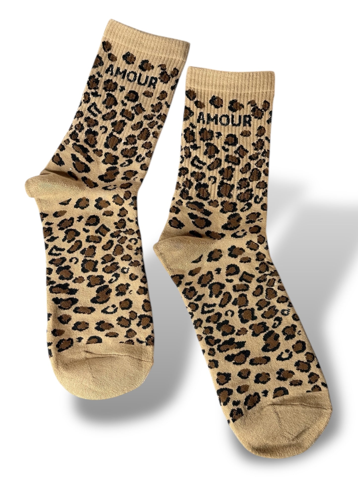 CHAUSSETTES AMOUR LEOPARD CAMEL