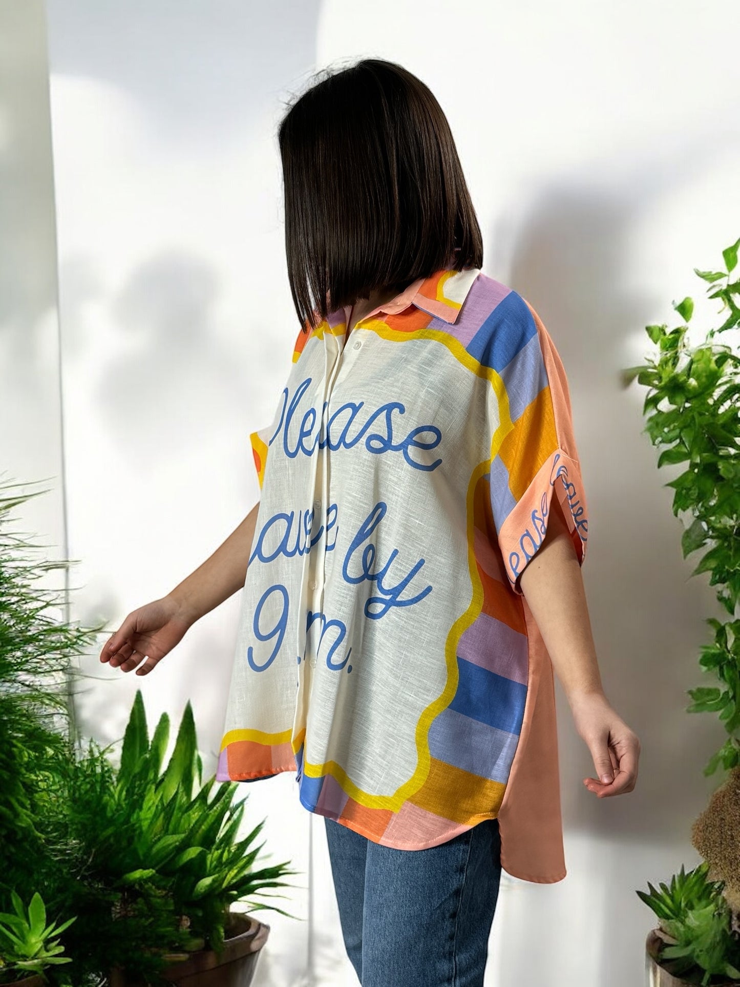 NATHY - CHEMISE OVERSIZE MOTIF APERO JUSQU'A LA TAILLE 56