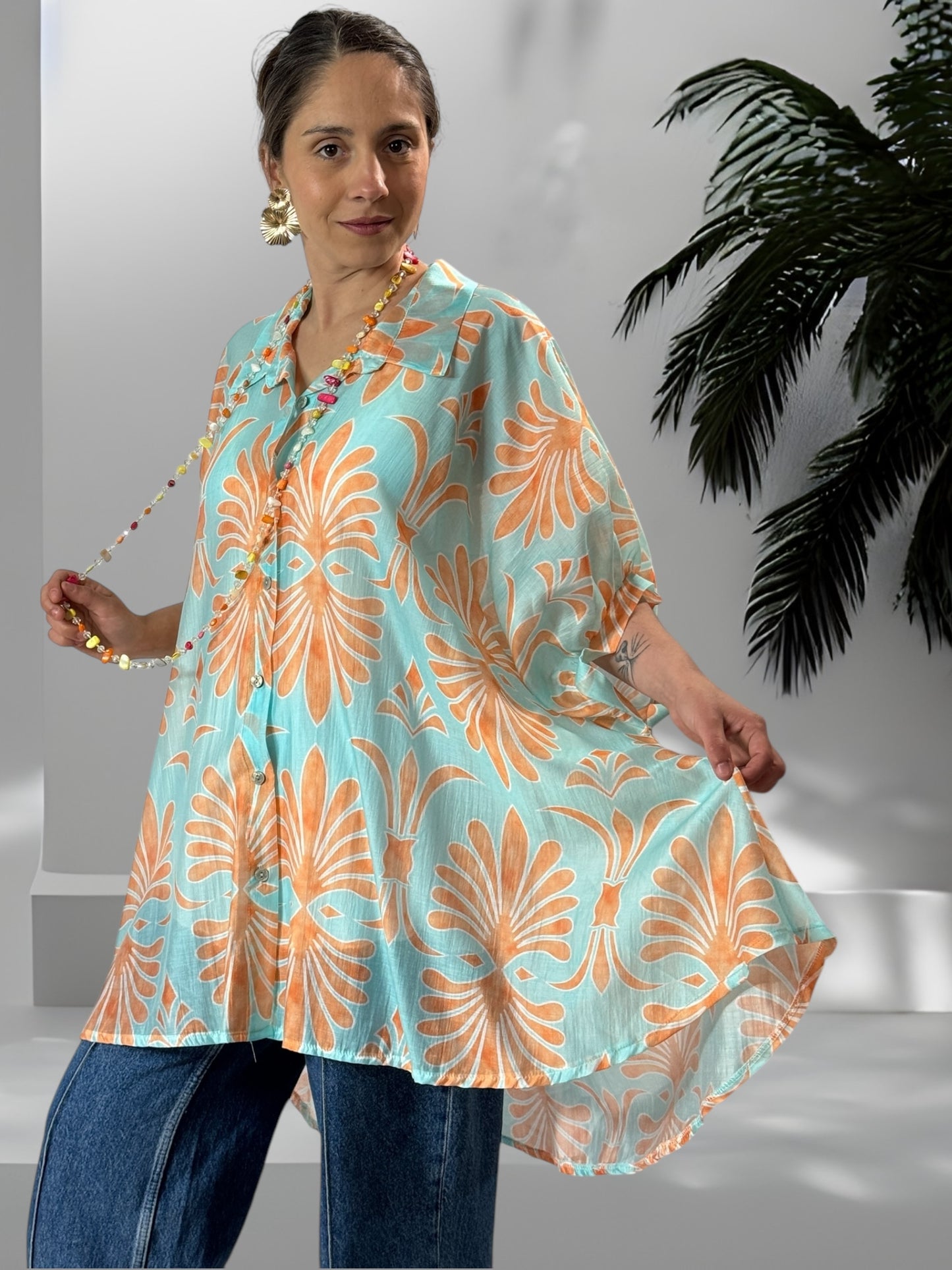 HILLARY - TUNIQUE OVERSIZE EN LYOCELL JUSQU'A LA TAILLE 60