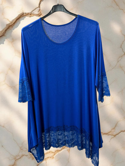 CINDY - TOP BLEU IMPERIAL TAILLE 46 A 56/58