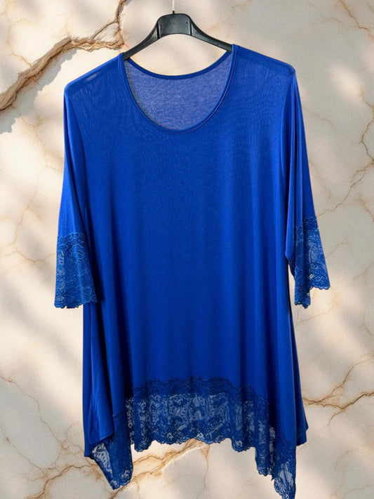 CINDY - TOP BLEU IMPERIAL TAILLE 46 A 56/58