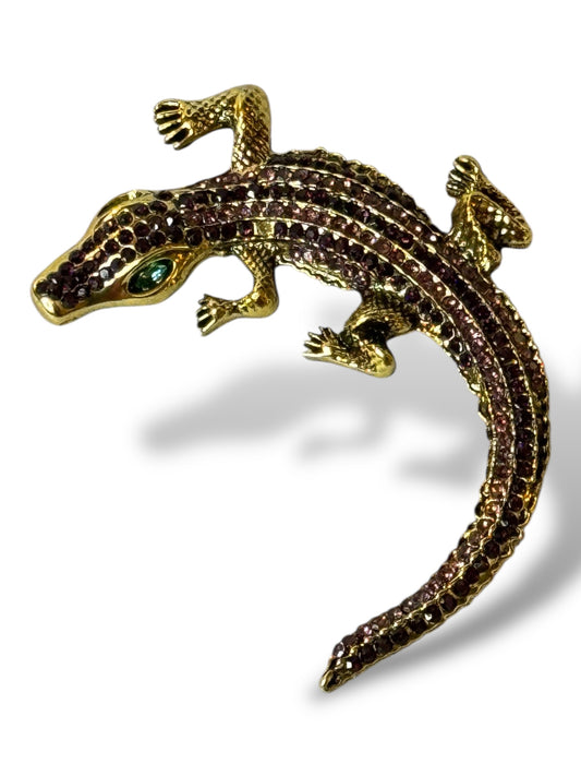 LEZARD - BROCHE AVEC STRASS