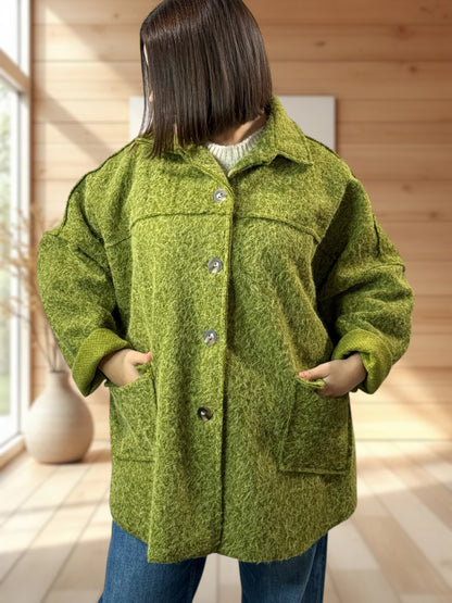 RAVELO - VESTE OVERSIZE VERTE JUSQU'A LA TAILLE 54/56