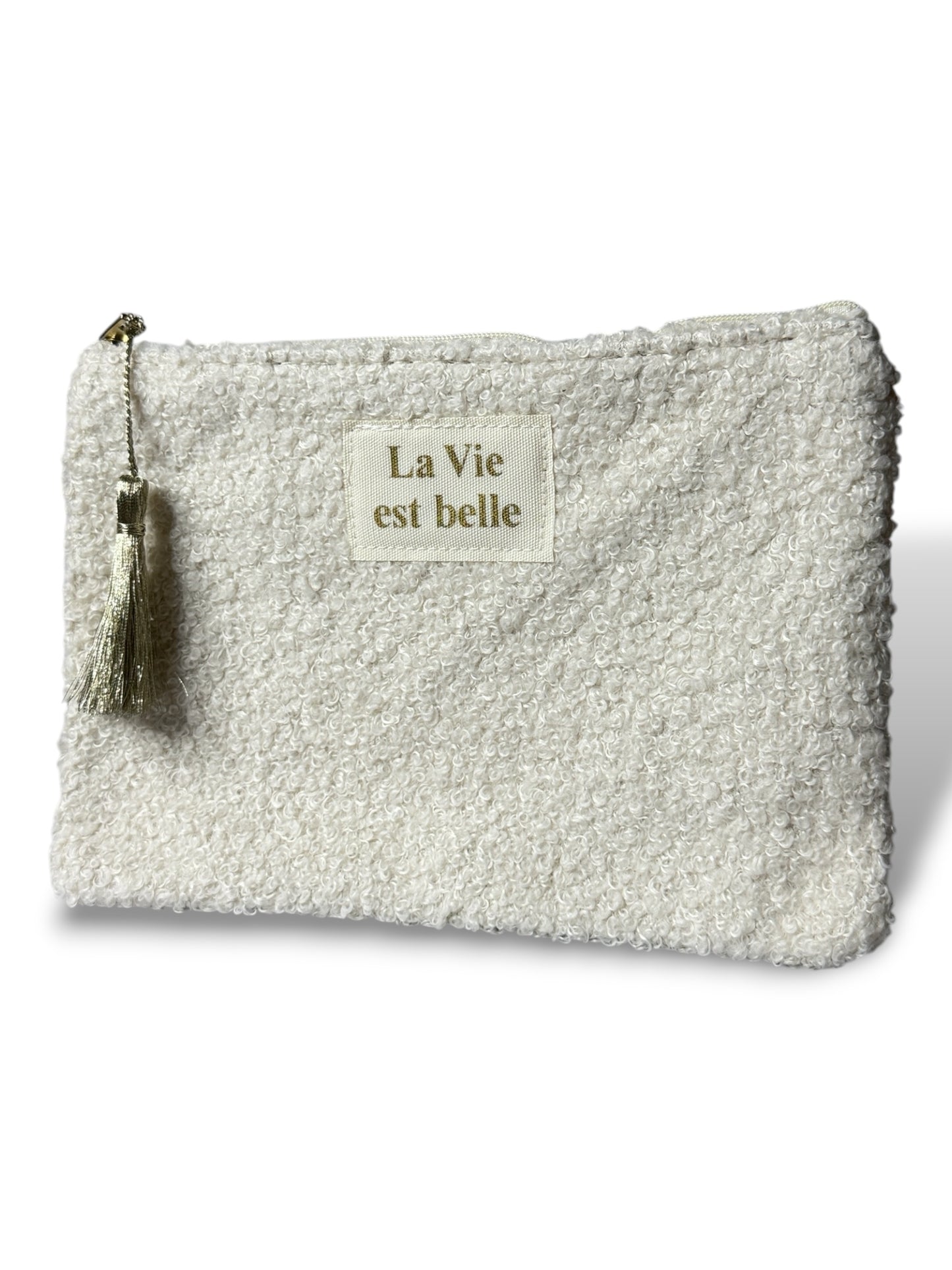 POCHETTE LA VIE EST BELLE BLANC CASSE