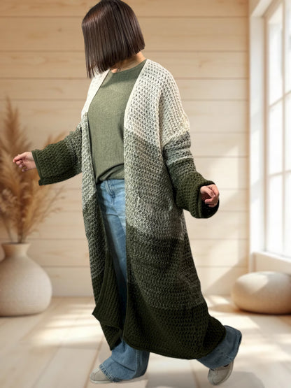 BILBAO - LONG GILET OVERSIZE 2 POCHES JUSQU'A LA TAILLE 54