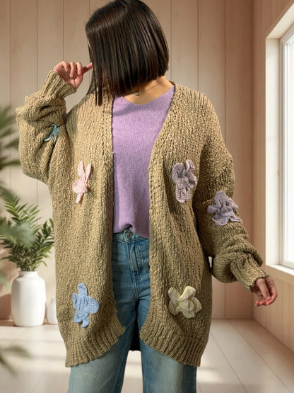 FLOYD - GILET OVERSIZE CAMEL JUSQU'A LA TAILLE 48/50