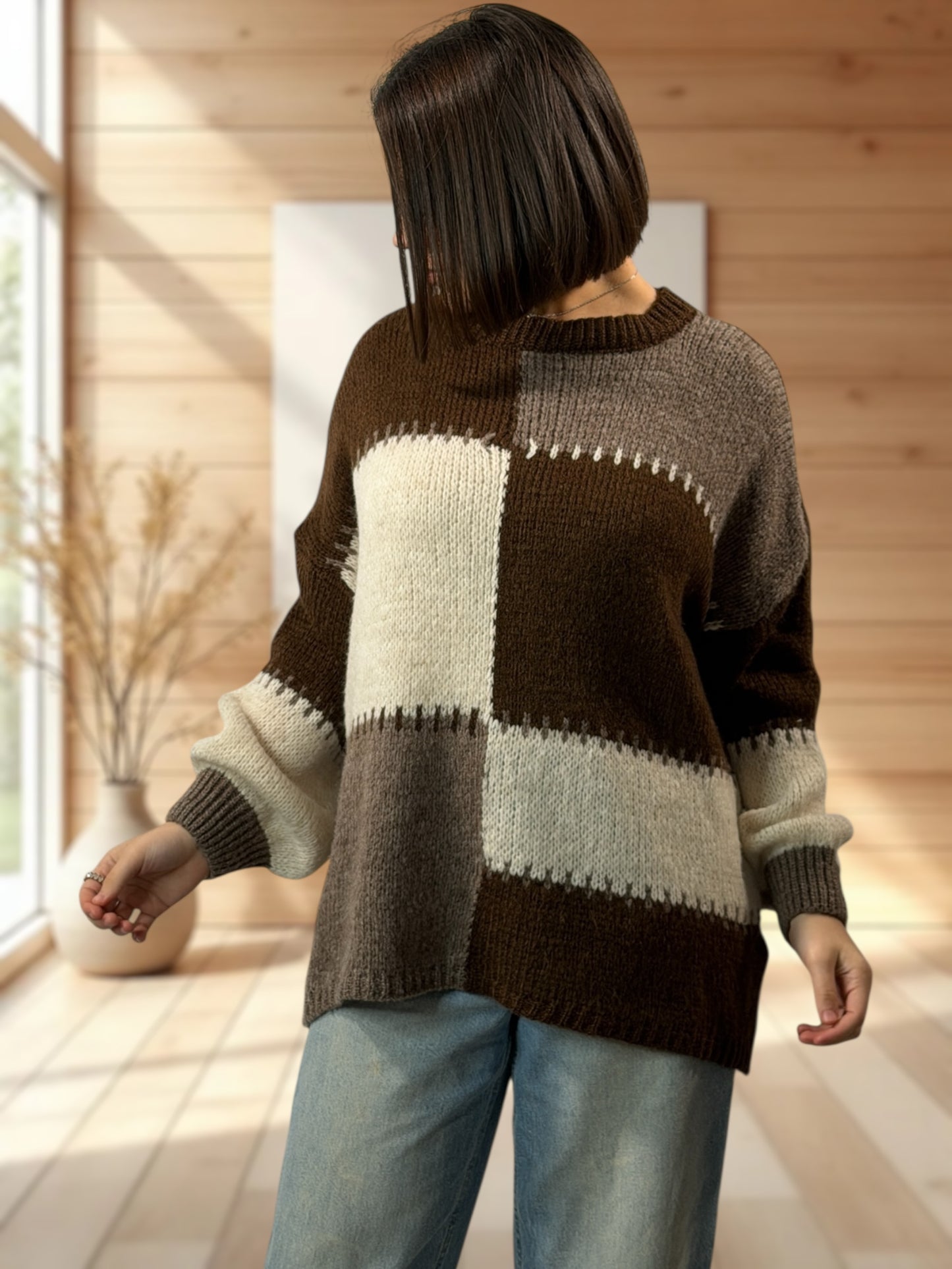 MADO - PULL OVERSIZE TENDANCE JUSQU'A LA TAILLE 48/50