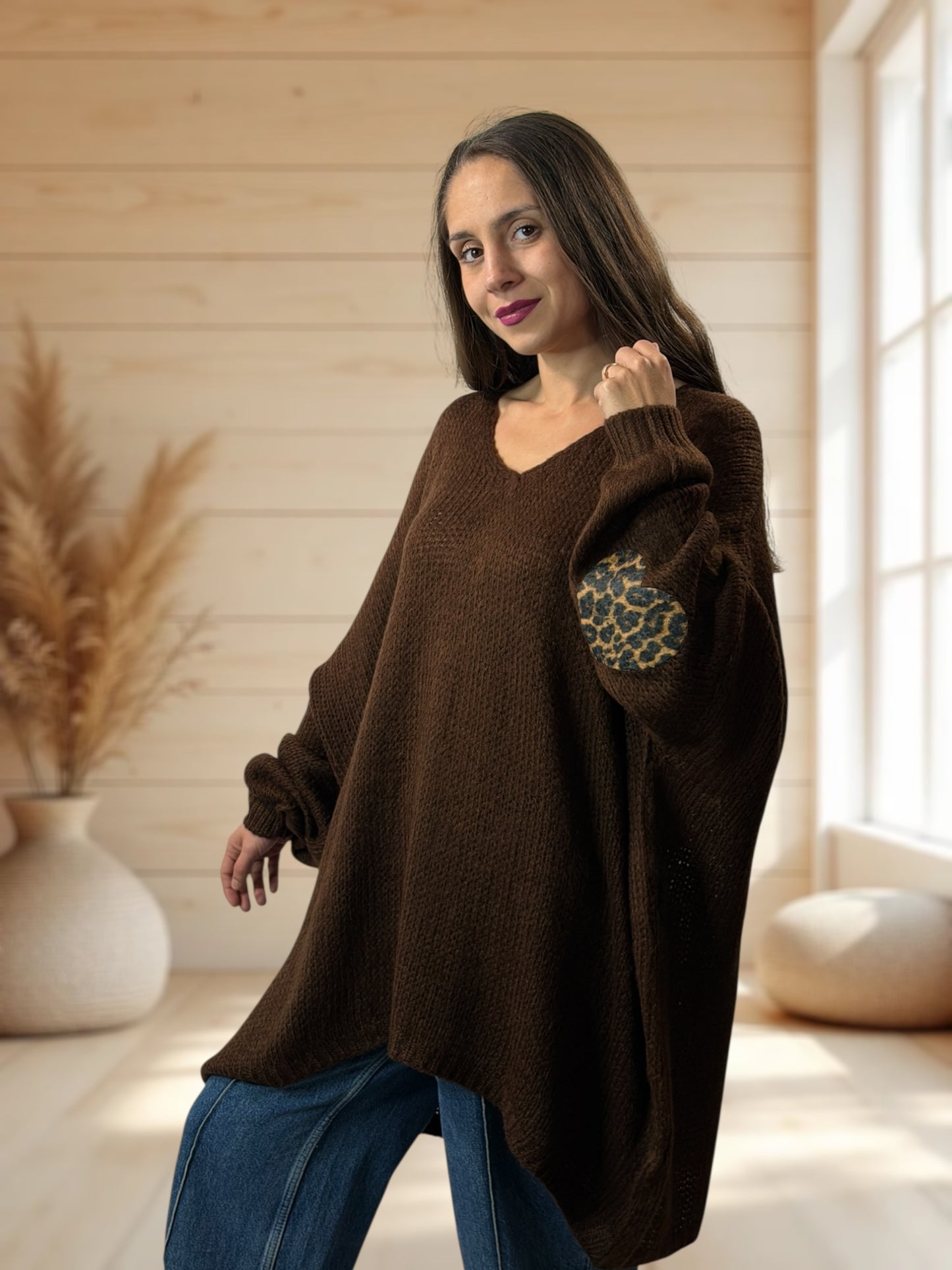 RAPHAEL - PULL MARRON JUSQU'A LA TAILLE 54/56