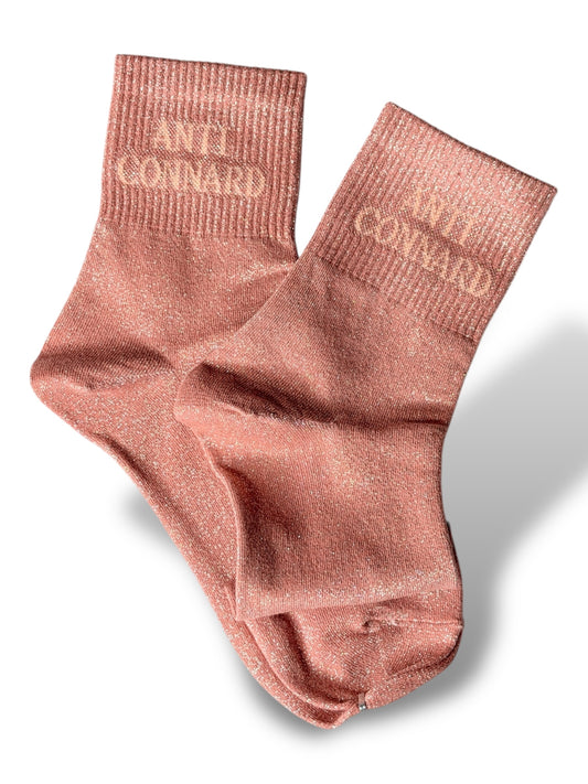 CHAUSSETTES SCINTILLANTES ANTI CONNARD ROSE