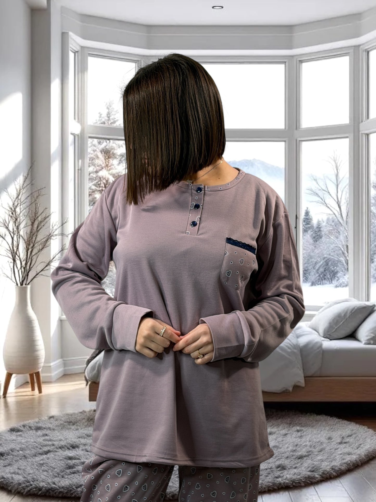 MYLENE - PYJAMA ROSE CHAUD 48/50