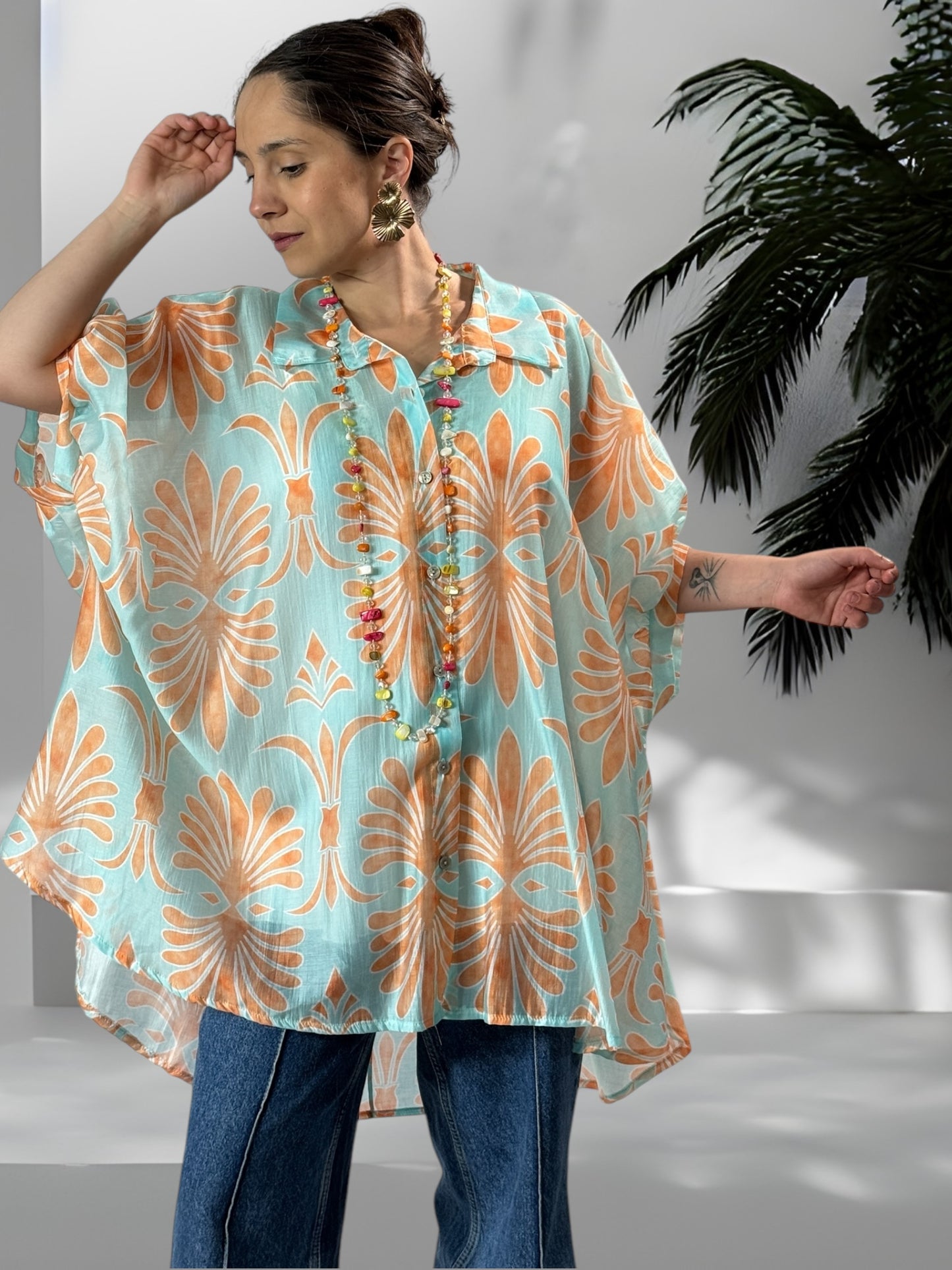 HILLARY - TUNIQUE OVERSIZE EN LYOCELL JUSQU'A LA TAILLE 60