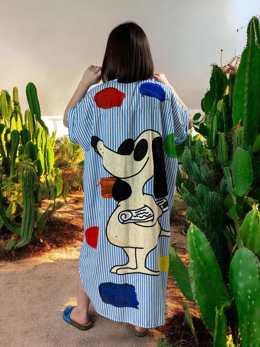 ITICA - ROBE OVERSIZE  MOTIF SNOOPY JUSQU'A LA TAILLE 56