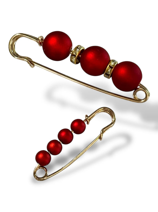 BILITIS - LOT DE 2 EPINGLES AVEC STRASS ET PERLE