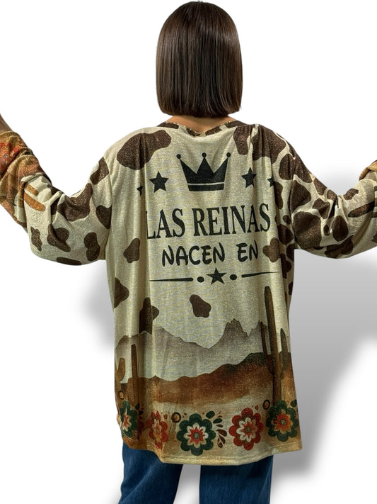 MARYLIN - TOP OVERSIZE FLUIDE SCINTILLANT JUSQU'A LA TAILLE 54