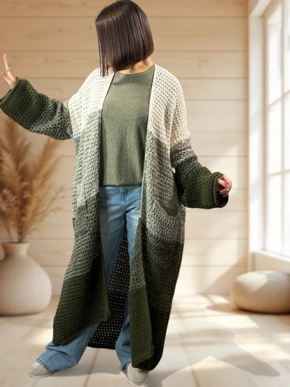 BILBAO - LONG GILET OVERSIZE 2 POCHES JUSQU'A LA TAILLE 54