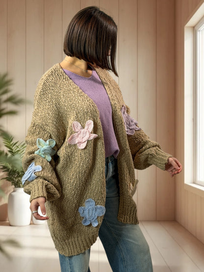 FLOYD - GILET OVERSIZE CAMEL JUSQU'A LA TAILLE 48/50