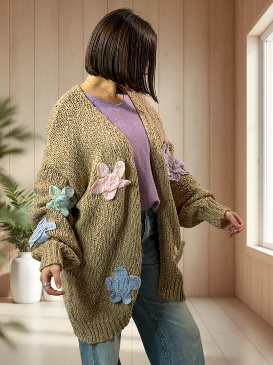 FLOYD - GILET OVERSIZE CAMEL JUSQU'A LA TAILLE 48/50