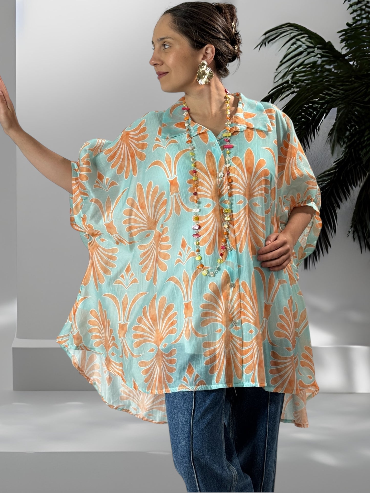 HILLARY - TUNIQUE OVERSIZE EN LYOCELL JUSQU'A LA TAILLE 60