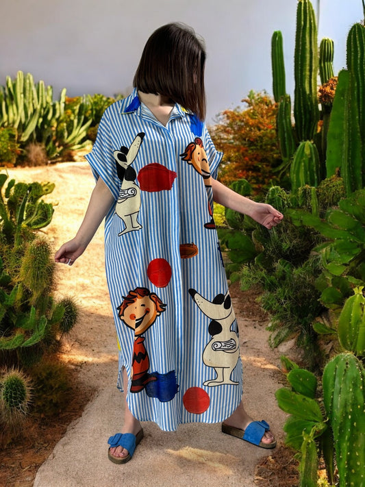 ITICA - ROBE OVERSIZE  MOTIF SNOOPY JUSQU'A LA TAILLE 56
