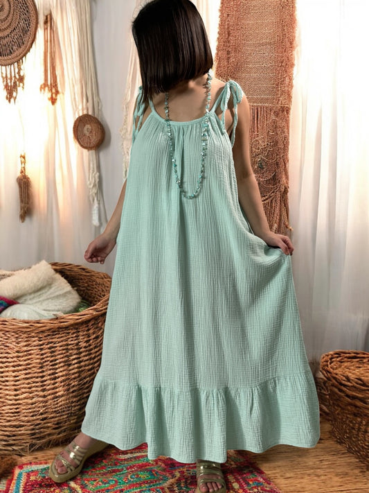 ANNABELLE - ROBE LAGON VOLANT AU DOS JUSQU'A LA TAILLE 52/54