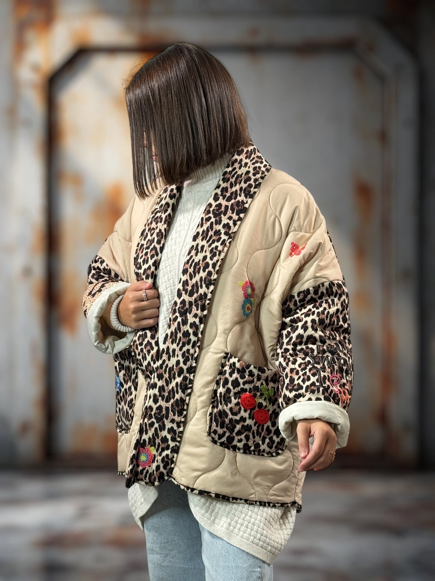 KAREN - VESTE OVERSIZE MATELASSEE JUSQU'A LA TAILLE 52