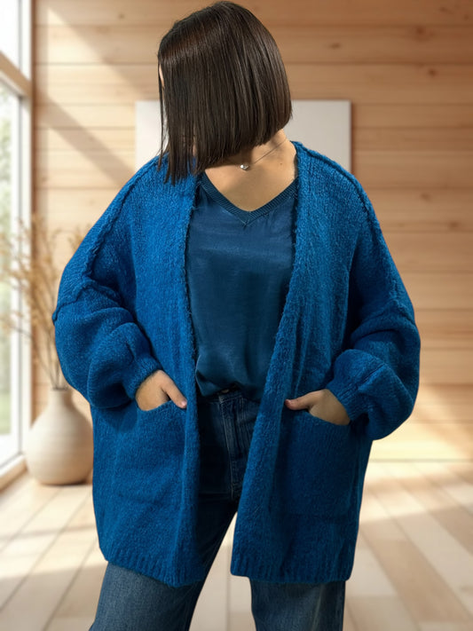 CLEO - GILET OVERSIZE IMPERIAL AVEC JUSQU'A LA TAILLE 52/54