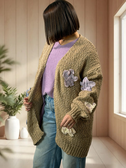 FLOYD - GILET OVERSIZE CAMEL JUSQU'A LA TAILLE 48/50