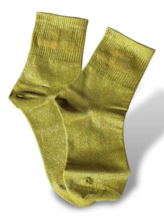 CHAUSSETTES SCINTILLANTES ANTI CONNARD PISTACHE