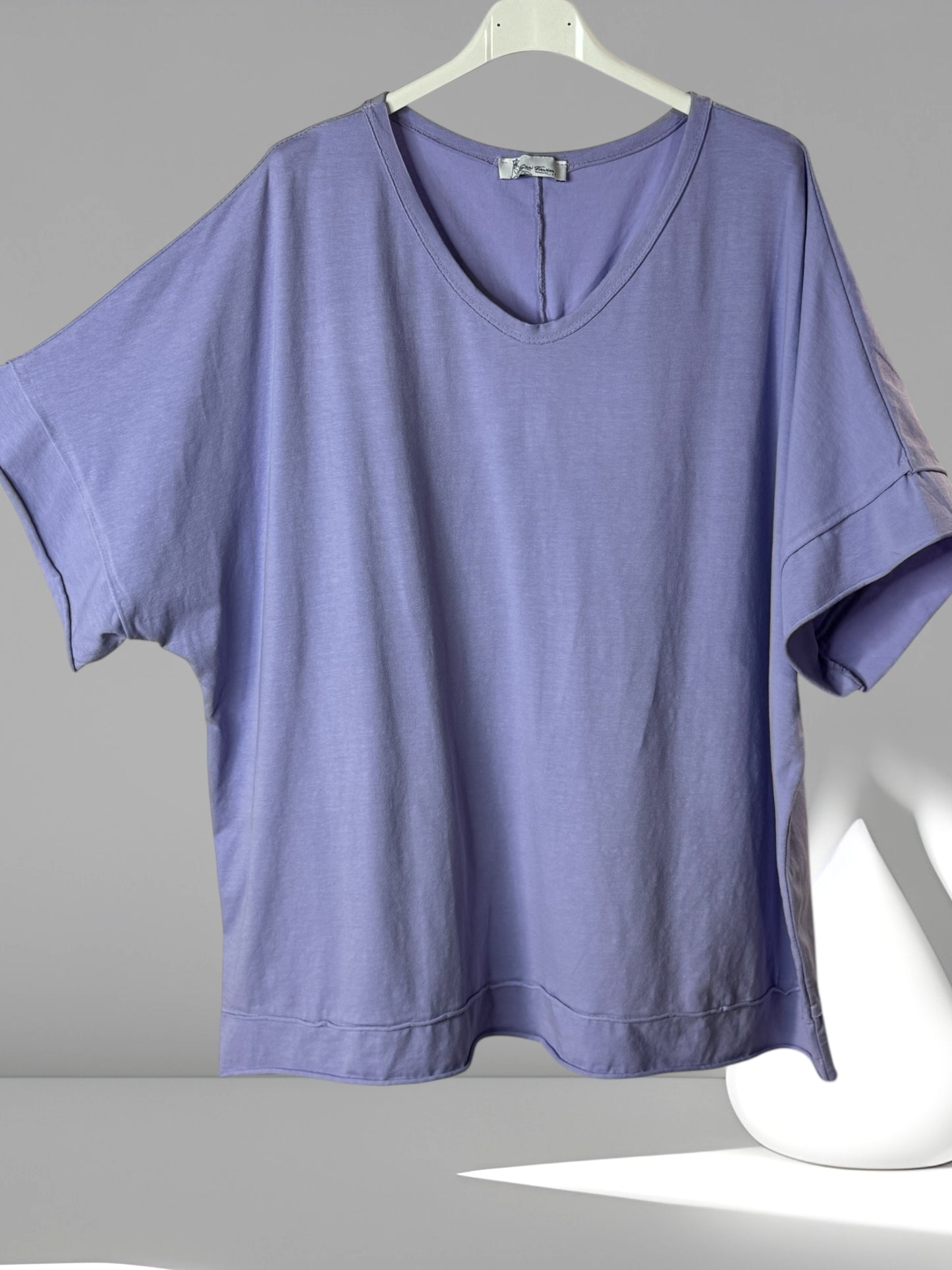 RITA - T-SHIRT LILAS OVERSIZE MOTIF PAPILLON AU DOS JUSQU'A LA TAILLE 54/56
