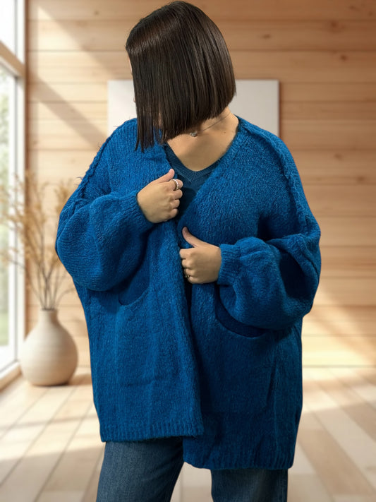 CLEO - GILET OVERSIZE IMPERIAL AVEC JUSQU'A LA TAILLE 52/54