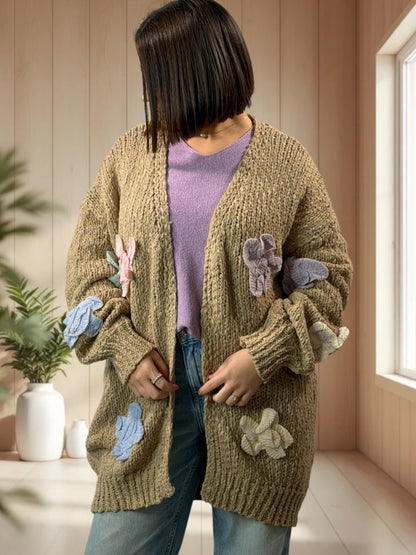 FLOYD - GILET OVERSIZE CAMEL JUSQU'A LA TAILLE 48/50