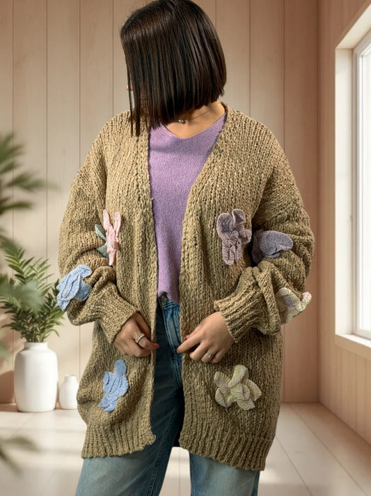 FLOYD - GILET OVERSIZE CAMEL JUSQU'A LA TAILLE 48/50