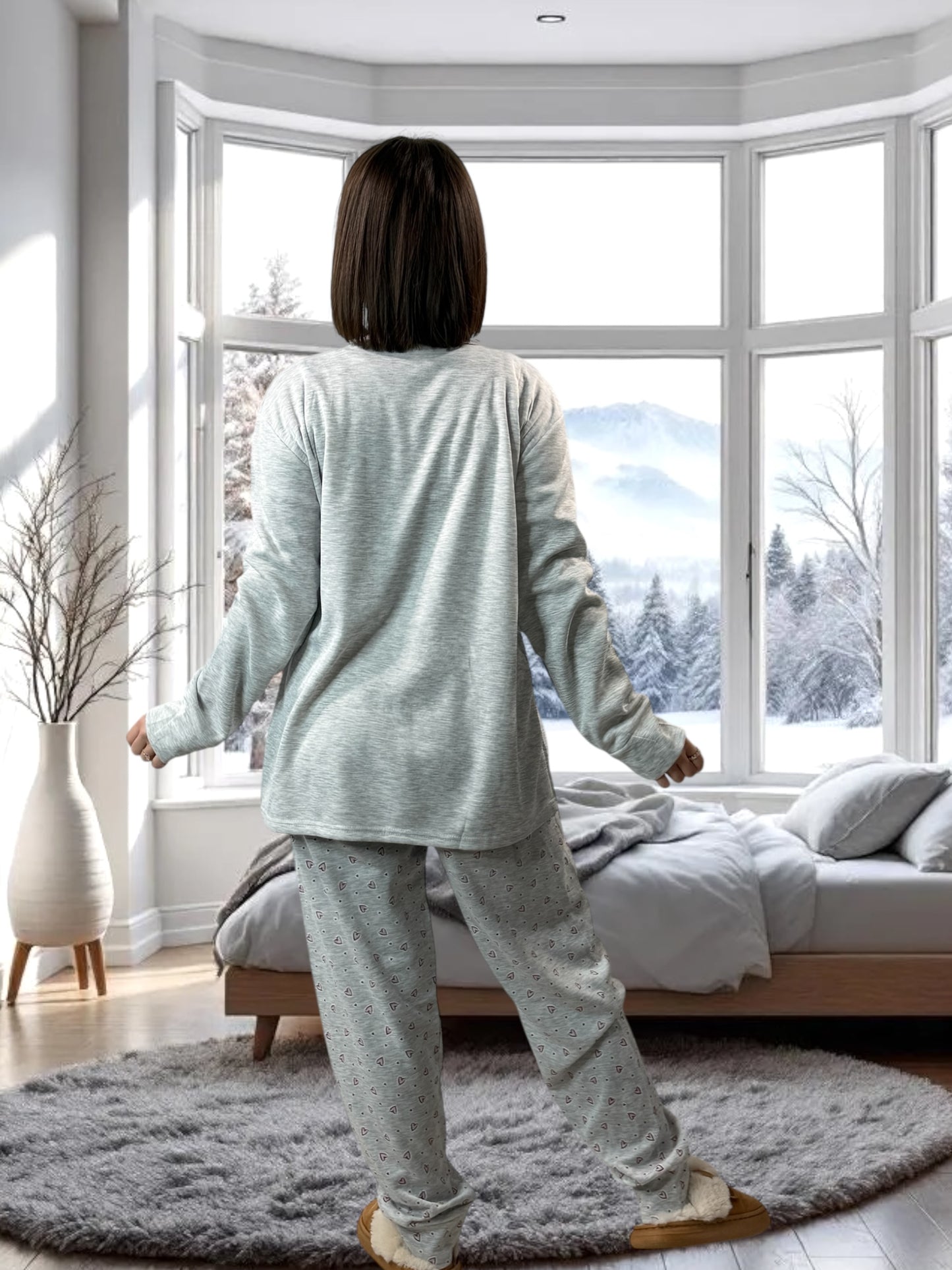 MYLENE - PYJAMA GRIS CHAUD 48/50