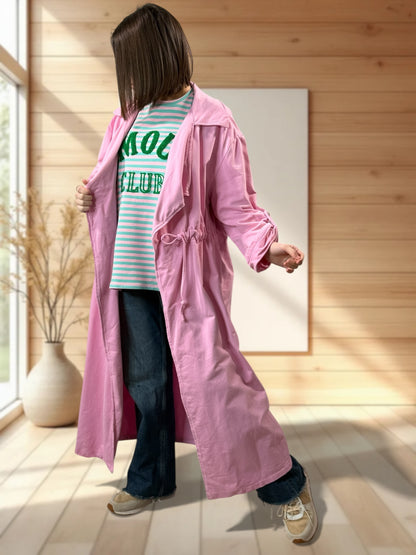 VANINA - TRENCH ROSE EN SWEAT JUSQU'A LA TAILLE 52