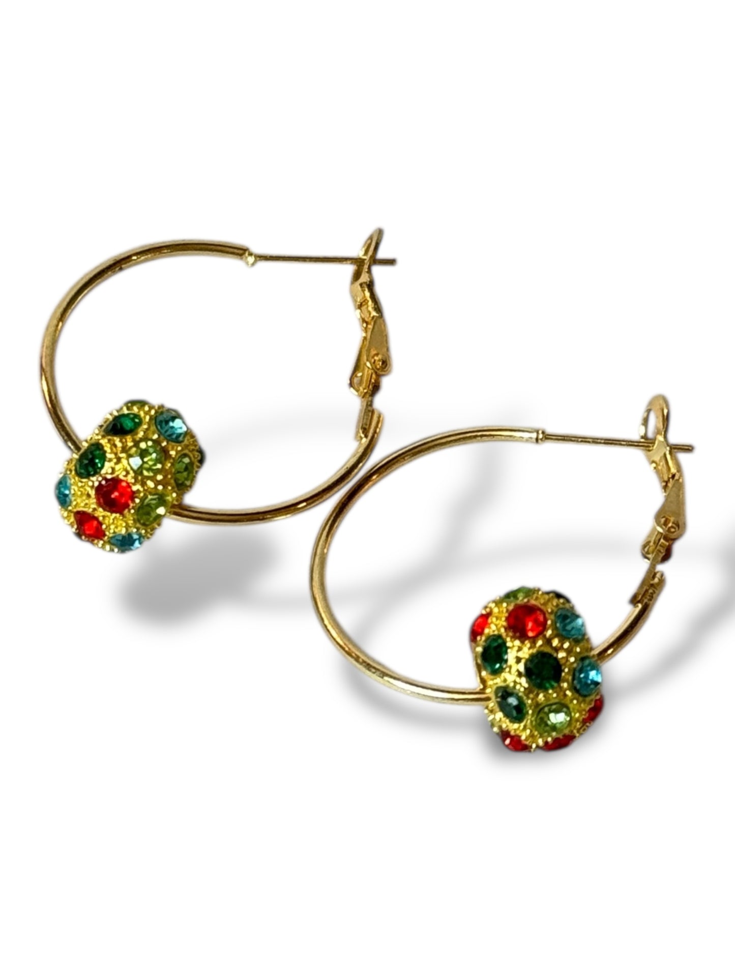 MARTA - BOUCLES D'OREILLES CREOLES AVEC STRASS