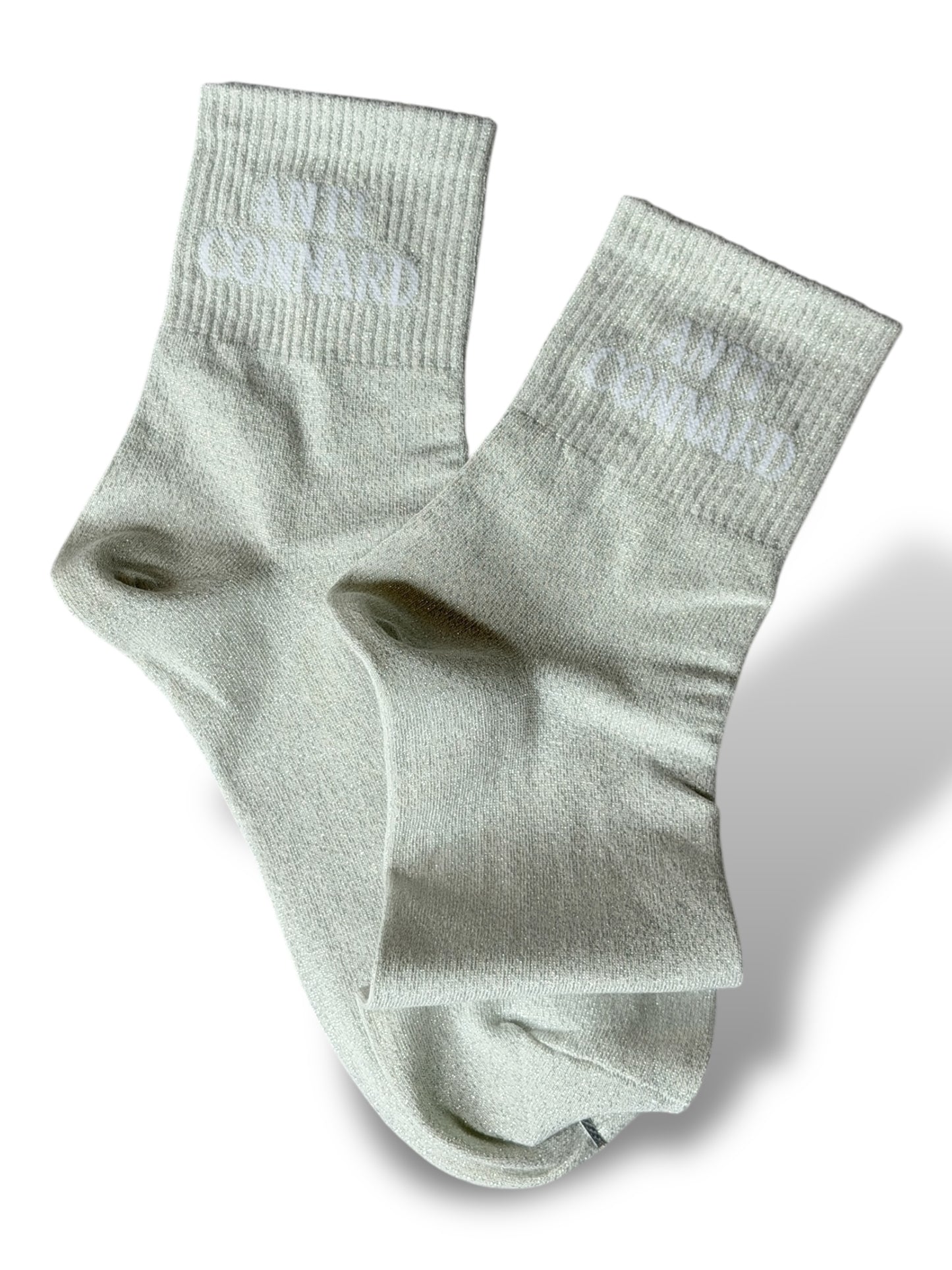 CHAUSSETTES SCINTILLANTES ANTI CONNARD BLANC ARGENT