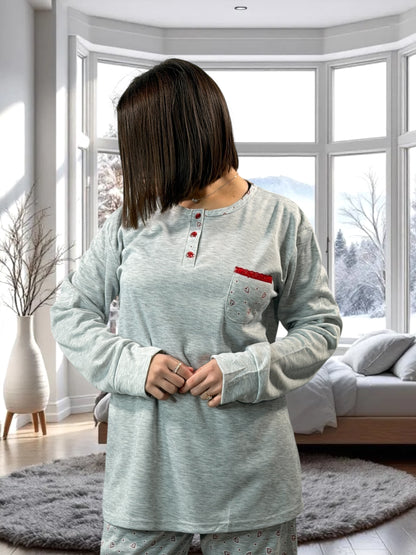 MYLENE - PYJAMA GRIS CHAUD 48/50