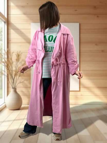 VANINA - TRENCH ROSE EN SWEAT JUSQU'A LA TAILLE 52