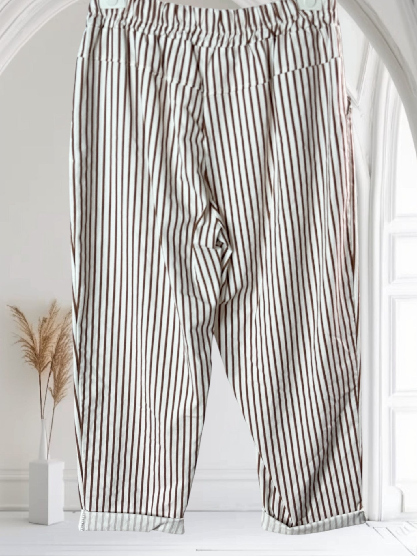AUBIN - PANTALON SPORTSWEAR A RAYURE CAMEL TAILLE 46 A 52