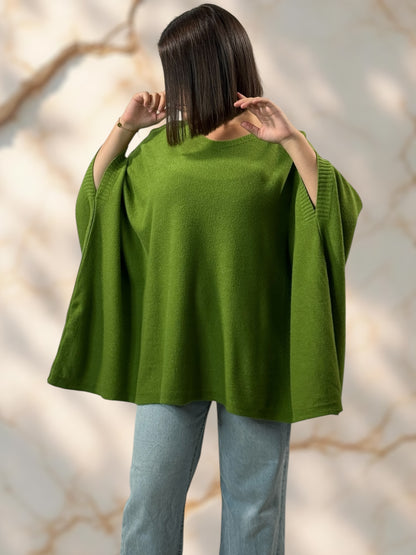 NICKO - PULL OVERSIZE VERT JUSQU'A LA TAILLE 60