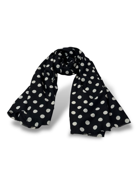 GRANDE ECHARPE NOIRE A POIS