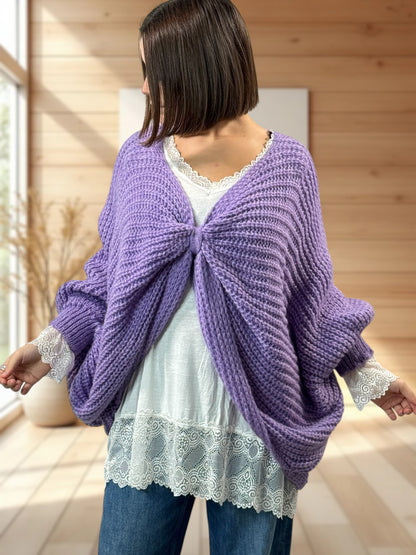 ELLA - PULL OVERSIZE LILAS JUSQU'A LA TAILLE 56